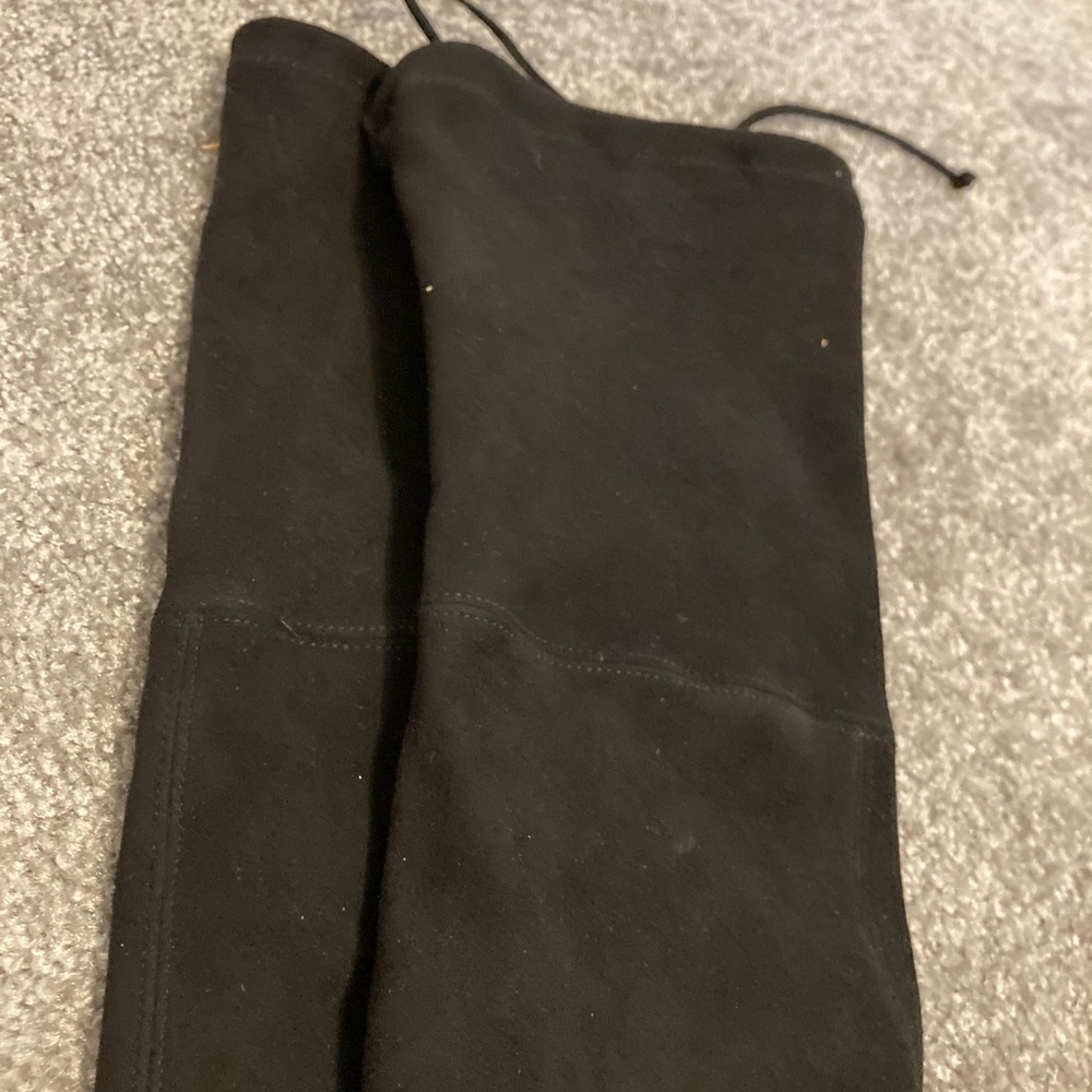 Stuart Weitzman Over The Knee Black Suede Boots - Picture 12 of 14